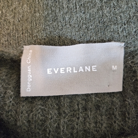 Everlane Sweater Womens Size M Green Alpaca Merino Wool Pullover Jumper - Picture 11 of 13